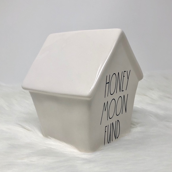 Rae Dunn HONEYMOON FUND Ceramic Money Bank - Picture 2 of 8